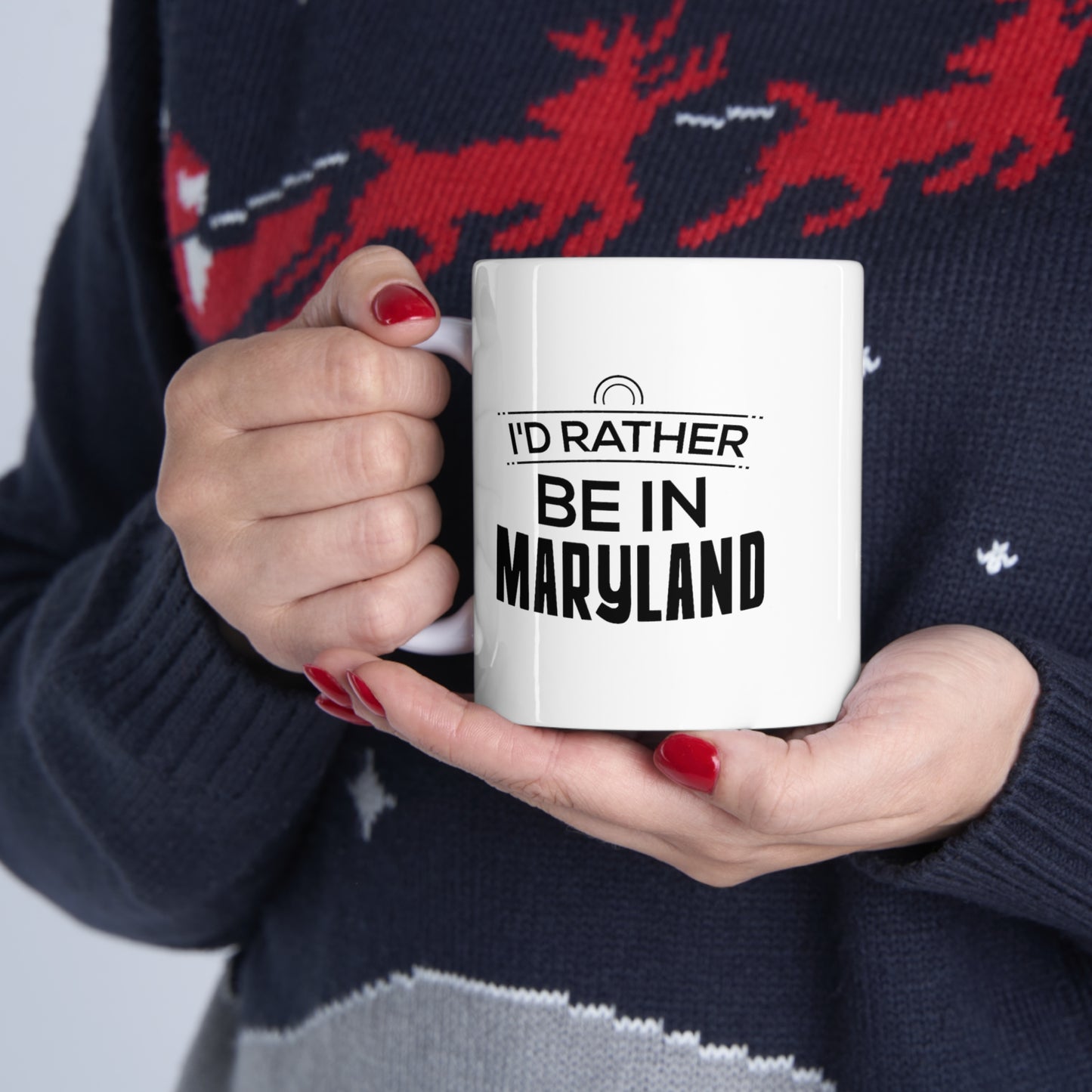 Maryland Lovers Ceramic Coffee Mug - I'd Rather Be In Maryland | Perfect Gift