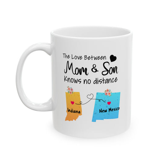 Mom Coffee Mug - The Love Between Mom & Son Knows no distance | Mother's Day Gift