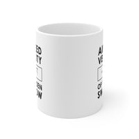 Load image into Gallery viewer, Math Nerd Coffee Mug - Formula For The Airspeed Velocity of Unladen Swallow | Perfect Gift for Teachers and Students
