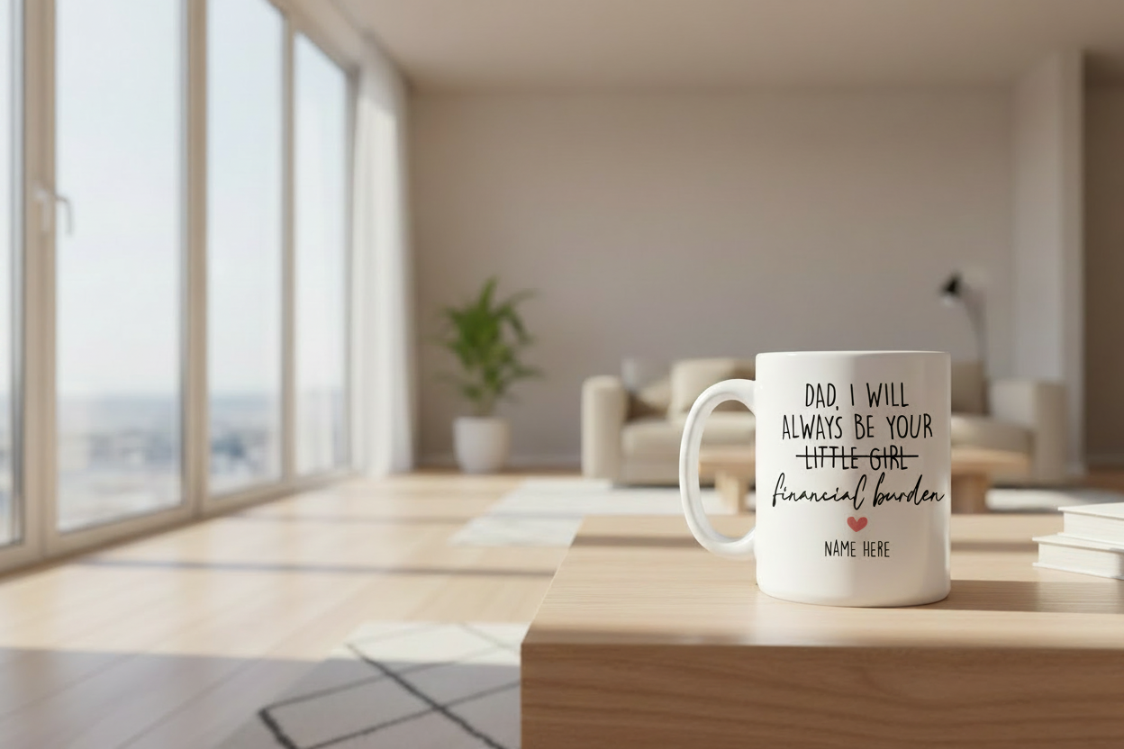 Personalized Father's Day Mug From Daughter — I Will Always Be Your Little Girl Financial Burden