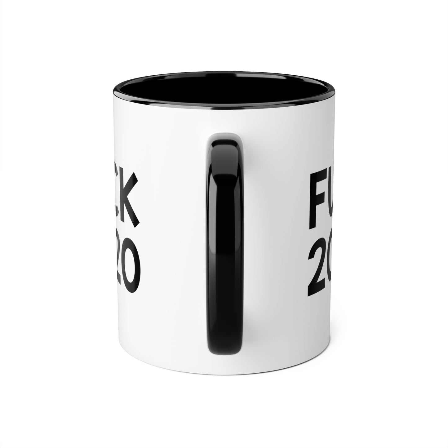 Funny Quarantine Two Tone Black Mug, Fuck 2020, Sarcasm New Years Christmas For Men Women Canada