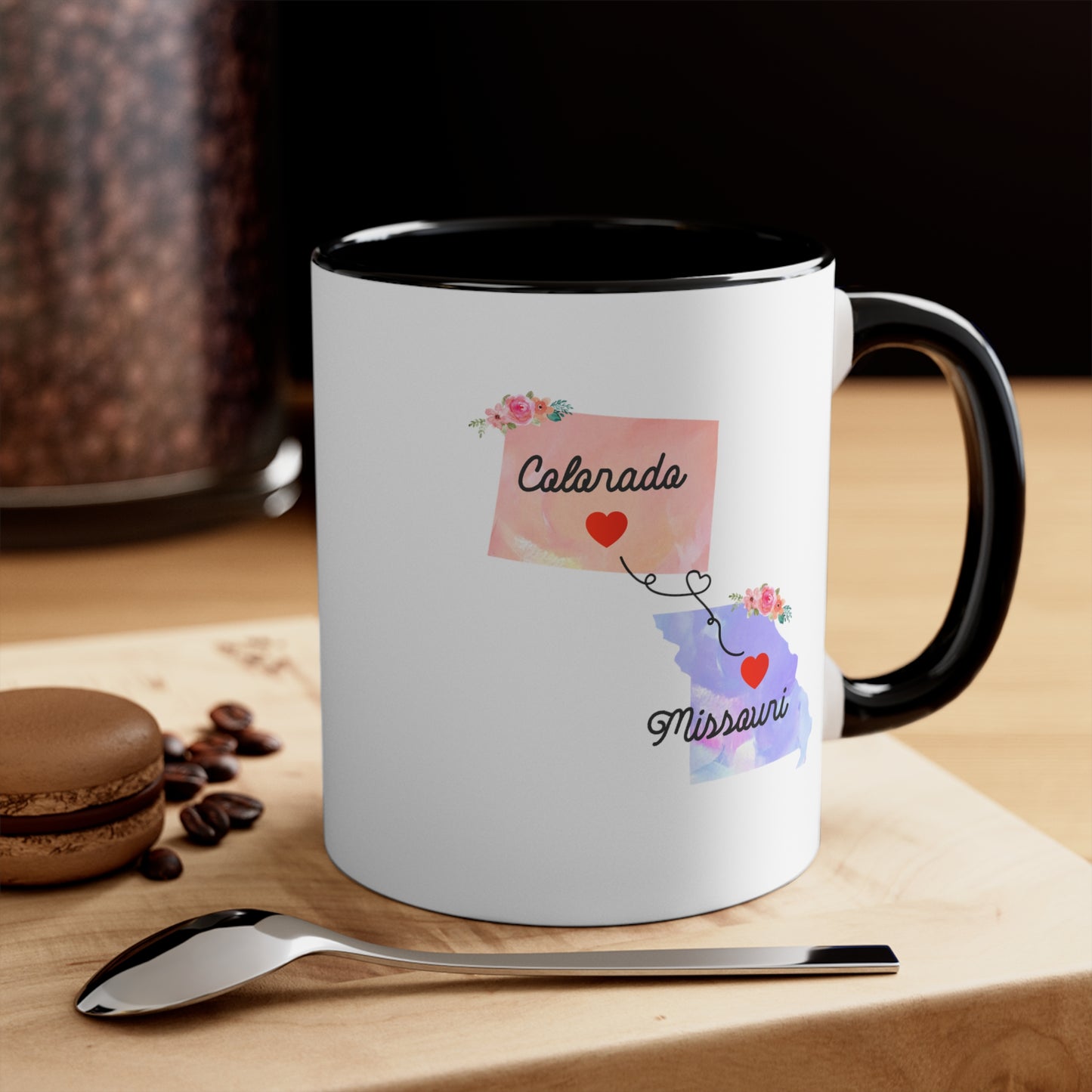 Colorado Missouri Gifts | Long Distance State Coffee Mug | State to State | Away From Hometown Family | Moving Away Mug
