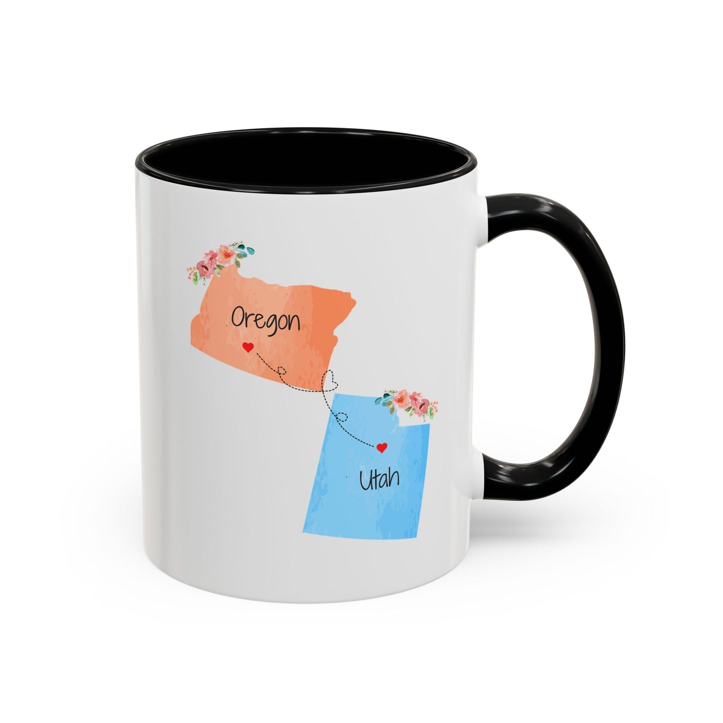 Oregon Utah Coffee Mug - Two Tone Design | Long Distance Gift