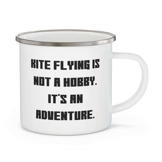 Kite Flying Enthusiast Camping Mug - Adventure Awaits Design | Birthday Gift