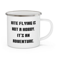 Load image into Gallery viewer, Kite Flying Enthusiast Camping Mug - Adventure Awaits Design | Birthday Gift
