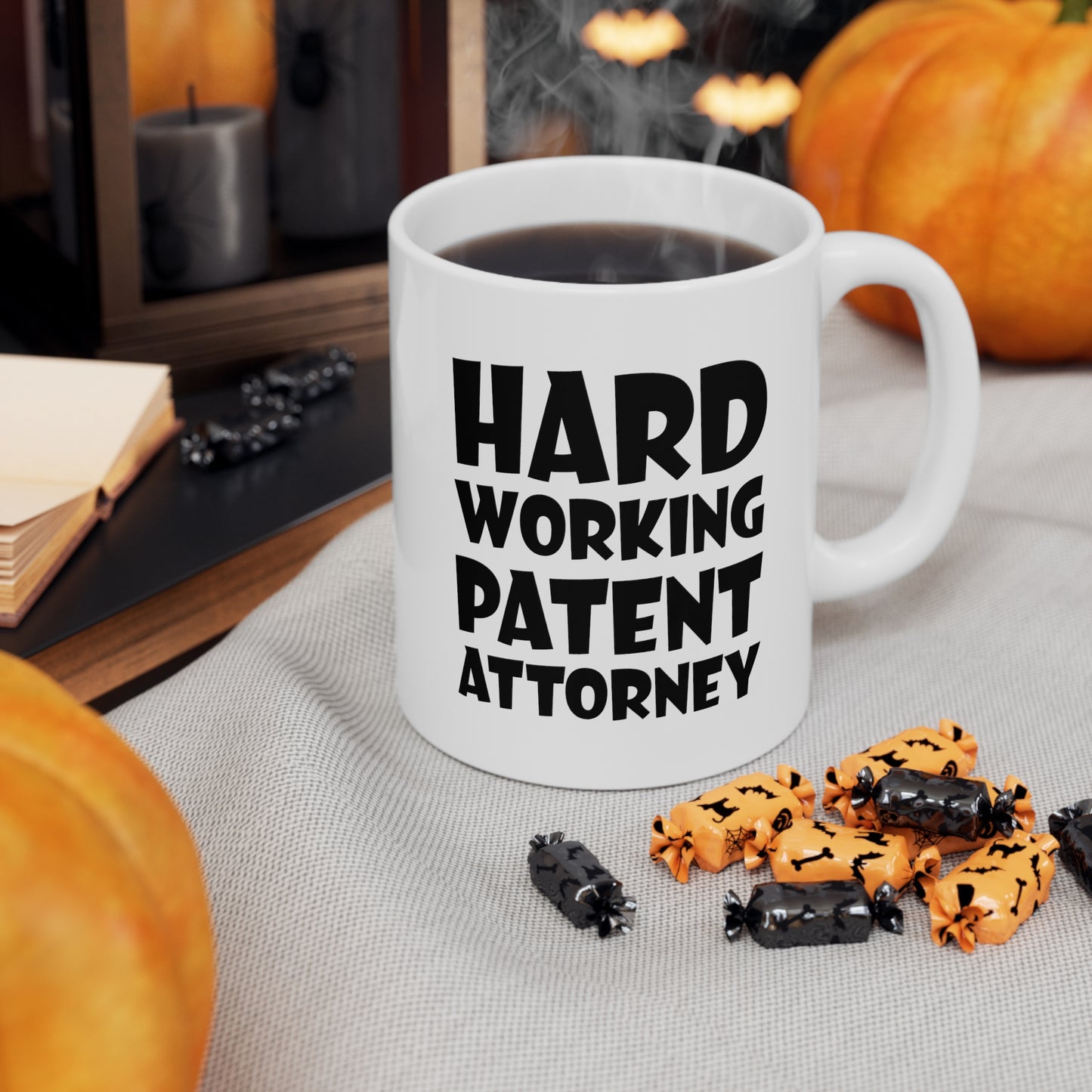Patent Attorney Ceramic Coffee Mug - Hard Working Design | Perfect Gift for Attorneys