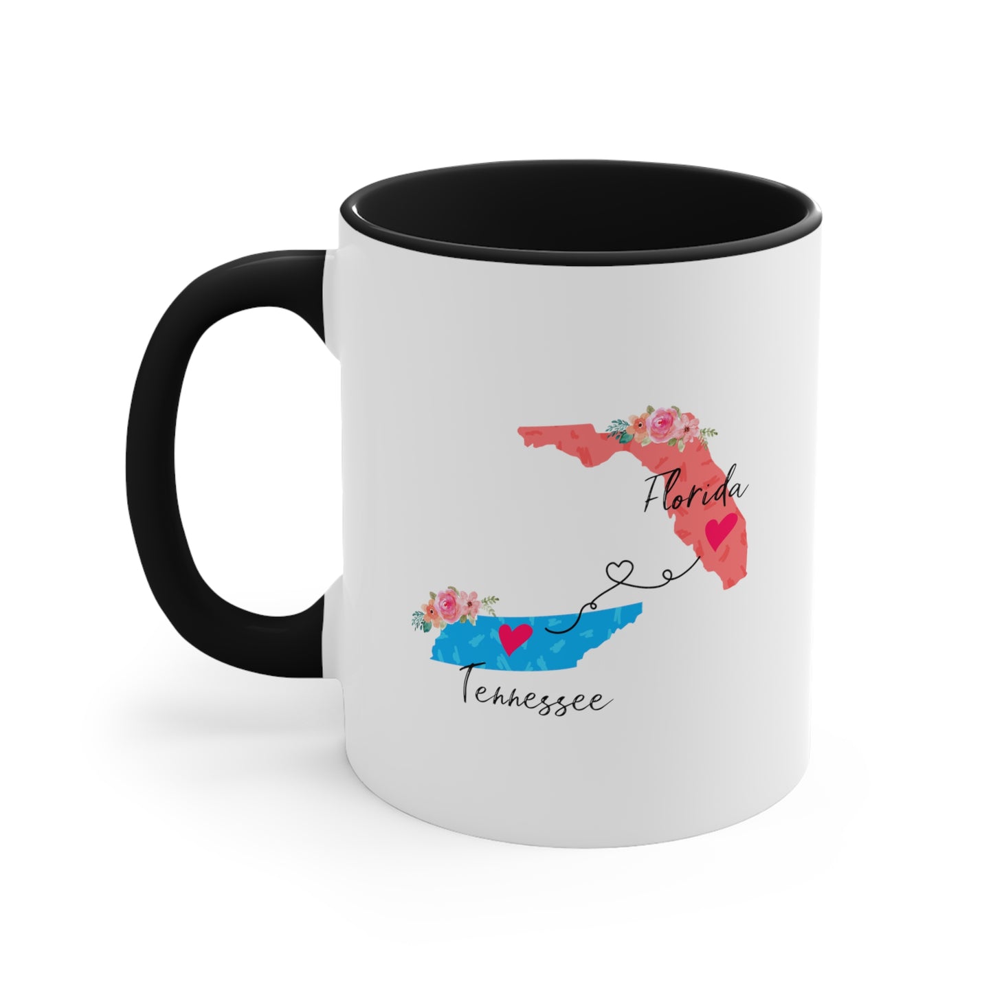 Florida Tennessee Coffee Mug - State to State Design | Long Distance Gift