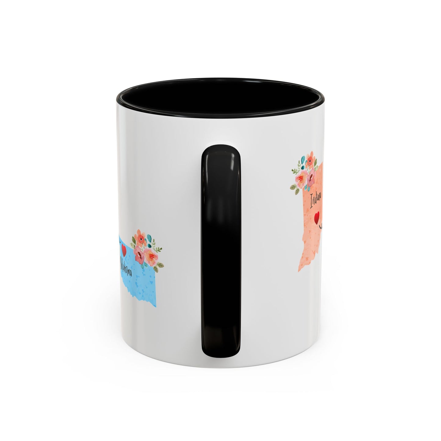 Long Distance Friendship Coffee Mug - Indiana & Oklahoma Design | Moving Away Gift