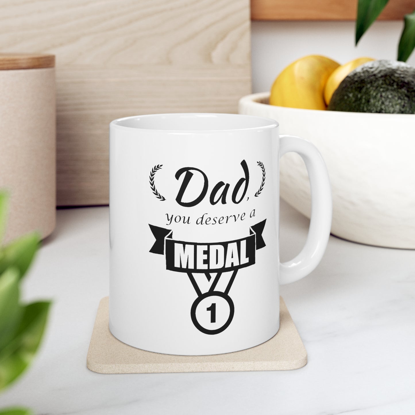 Father's Day Gifts - Dad, You Deserve A Medal - Perfect Mugs For Best Dad