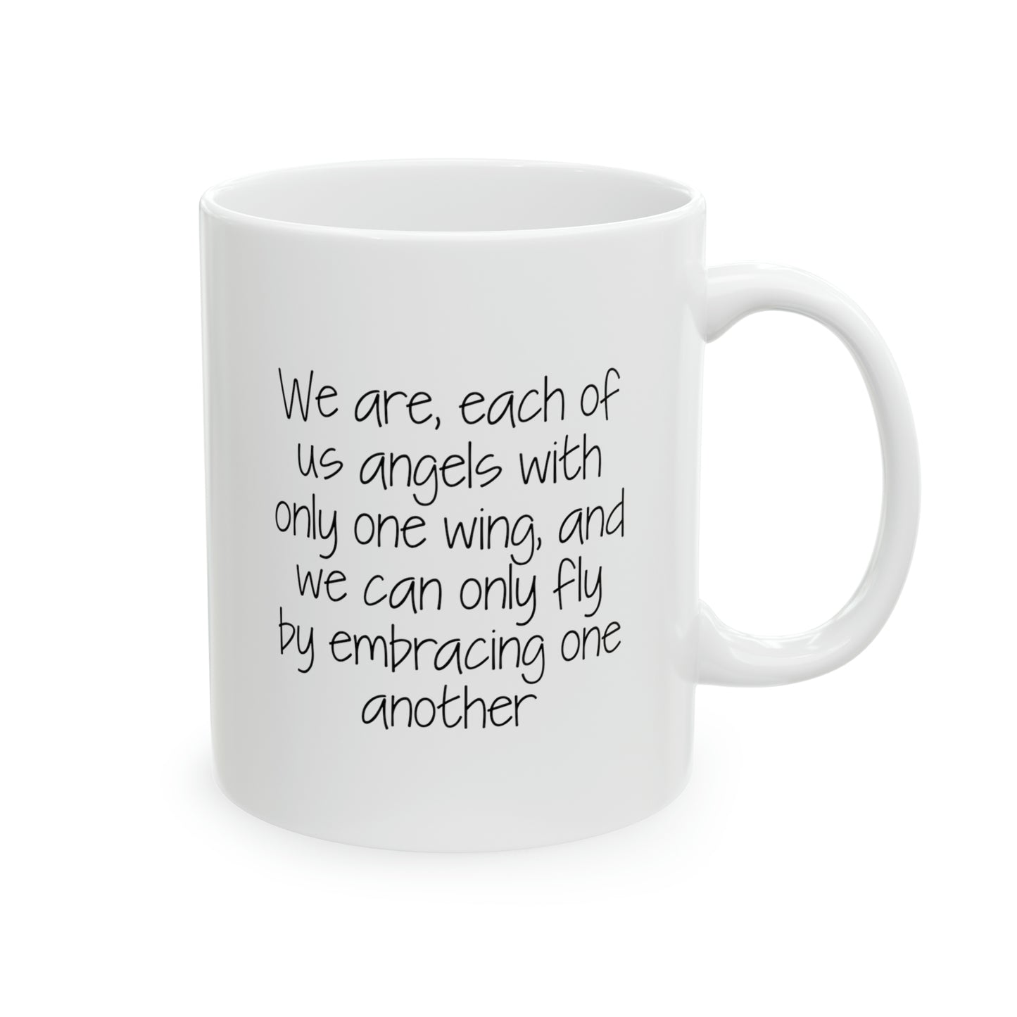 Husband Wife Coffee Mug - We are angels with only one wing | Valentine’s Day Gift