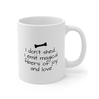 Load image into Gallery viewer, Husky Lover Ceramic Coffee Mug - I Don&#39;t Shed... I Emit Magical Fibers of Joy and Love | Pet Owner Gift
