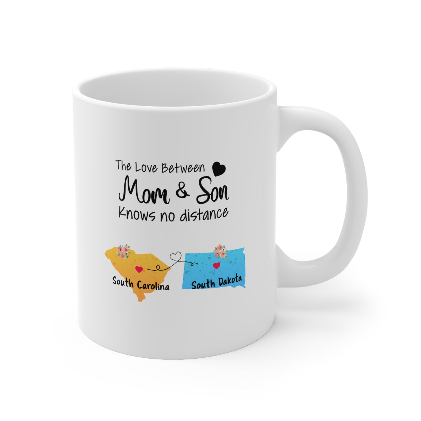 Mom Ceramic Coffee Mug - The Love Between Mom & Son Knows No Distance | Mother's Day Gift
