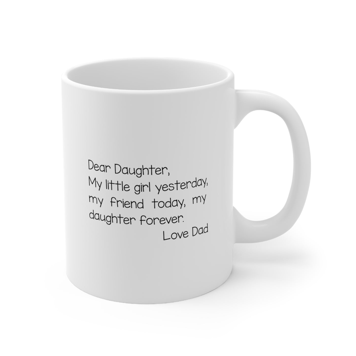 Daughter Ceramic Coffee Mug - Dear Daughter Design | Father's Day Gift