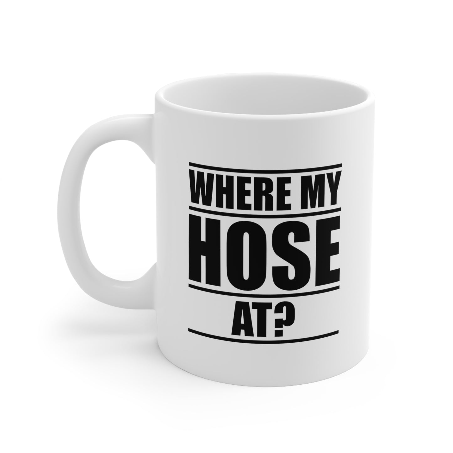 Firefighter Ceramic Coffee Mug - Where My Hose At? | Fun Gift for Firefighters