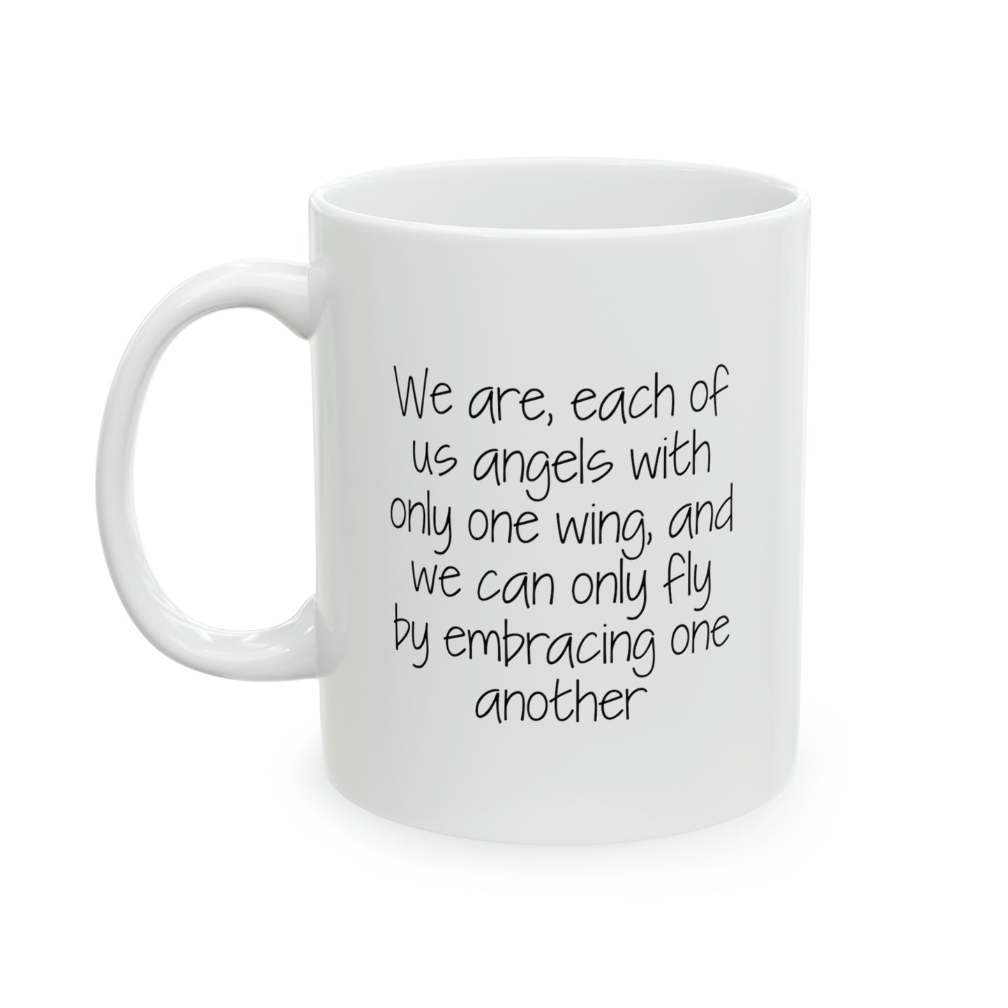 Husband Wife Coffee Mug - We are angels with only one wing | Valentine’s Day Gift