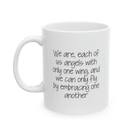 Load image into Gallery viewer, Husband Wife Coffee Mug - We are angels with only one wing | Valentine’s Day Gift
