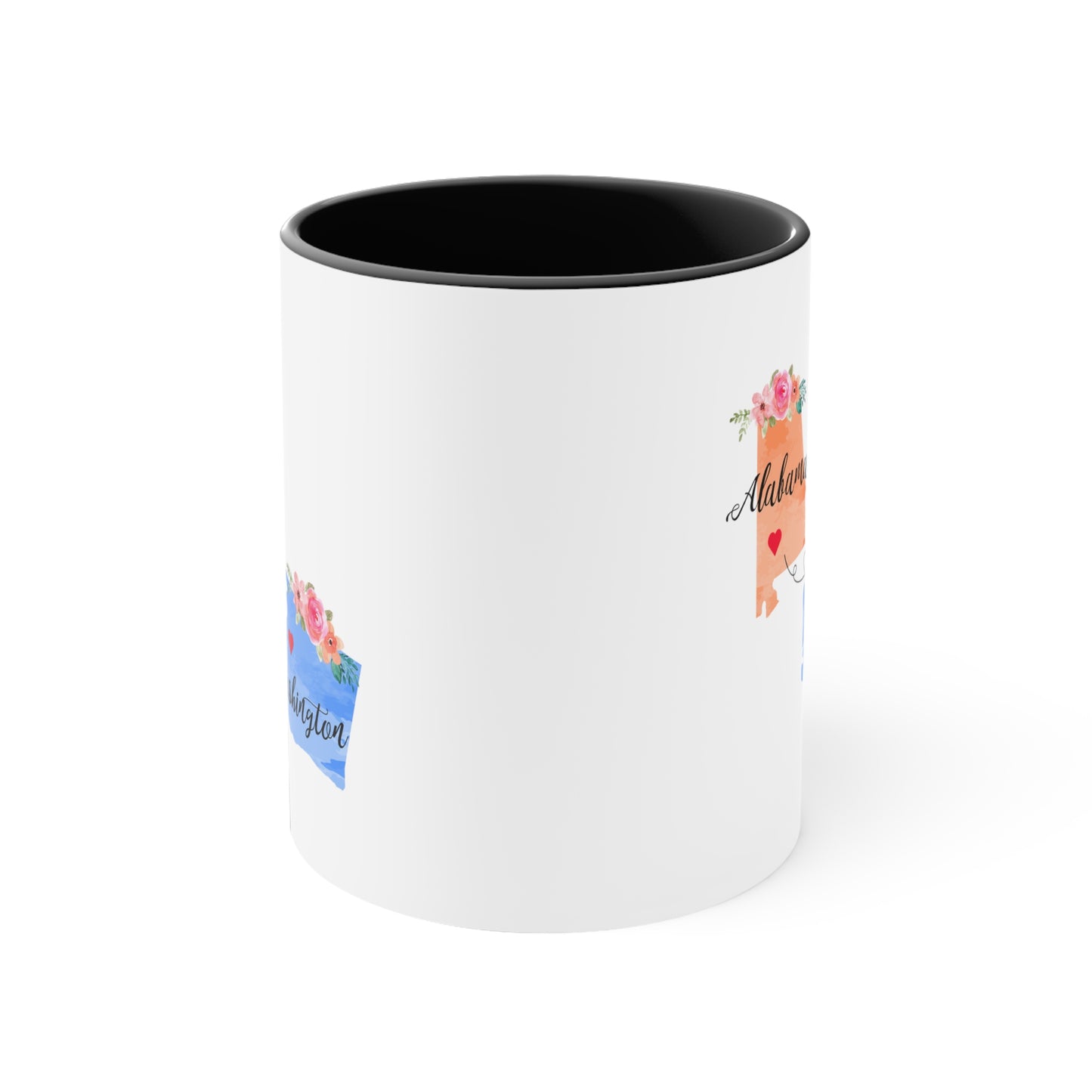 Alabama Washington Gifts | Long Distance State Coffee Mug | State to State | Away From Hometown Family | Moving Away Mug