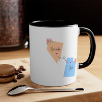 Load image into Gallery viewer, Nevada Utah Coffee Mug - Love Between States Design | Moving Away Gift
