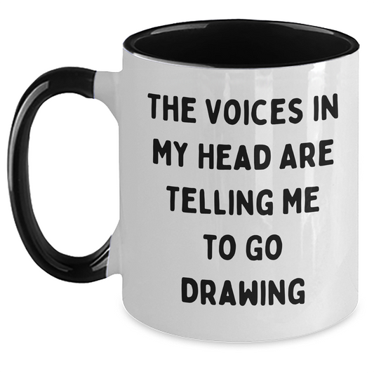 Funny Drawing Quote Two Tone Coffee Mugs for Gifts, Gifts from Friends, Gifts for Drawing Enthusiasts, Father's Day Unique Gifts - Main