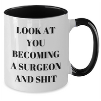 Load image into Gallery viewer, Funny Surgeon Gifts from Friends - Surgeon Two Tone Coffee Mug for Surgeon Graduation Unique Gifts - Additional
