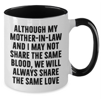 Load image into Gallery viewer, Funny Mom-in-law Gifts from Men to Women - Inspirational Two Tone Coffee Mug for Father&#39;s Day - Black and White, Red and White, Navy and White, Pink and White - Additional
