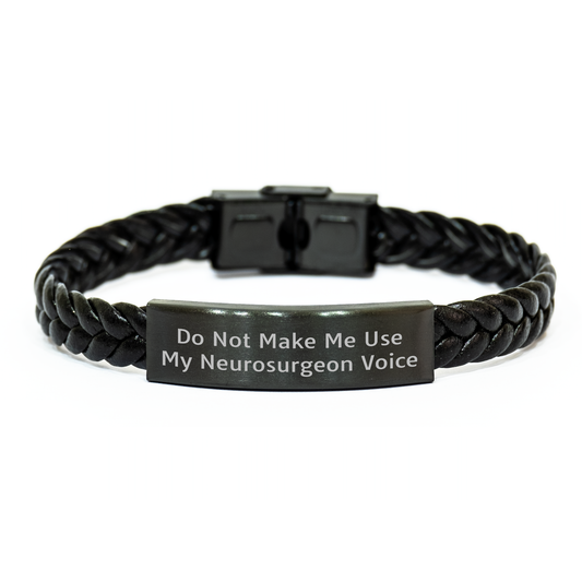 Neurosurgeon Humor Gifts from Friends, Funny Interlaced Leather Bracel, Mother's Day Unique Gifts for Neurosurgeon - Image 1