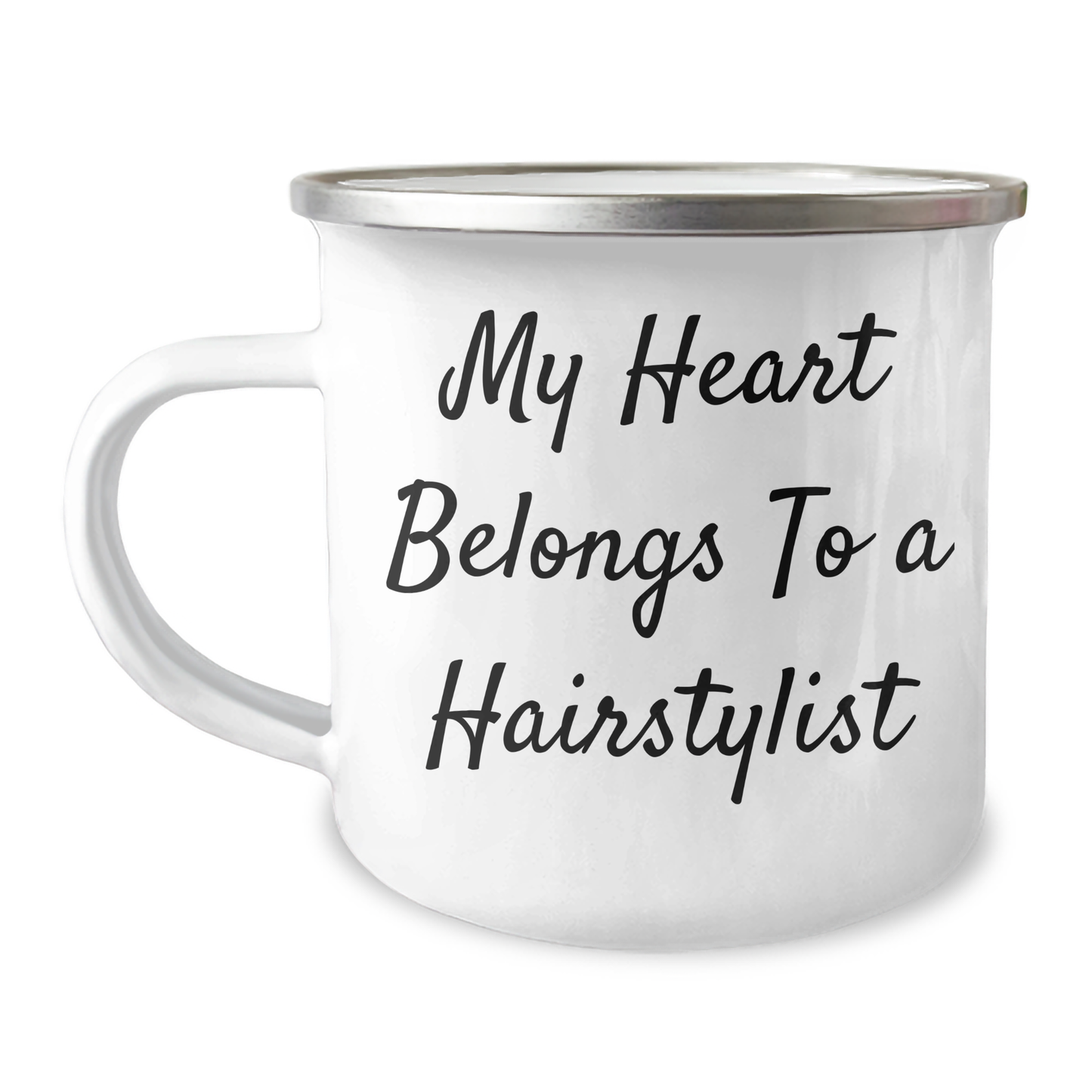 Hairstylist Gifts from Friends and Family, 'My Heart Belongs To A Hairstylist', Funny Camping Mug for Dad, Funny Father's Day Unique Gifts - Image 1