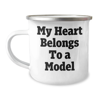 Load image into Gallery viewer, Funny Model Gifts from Friends, Unique Camping Mug for Mother&#39;s Day, &#39;My Heart Belongs To A Model&#39; - Image 1
