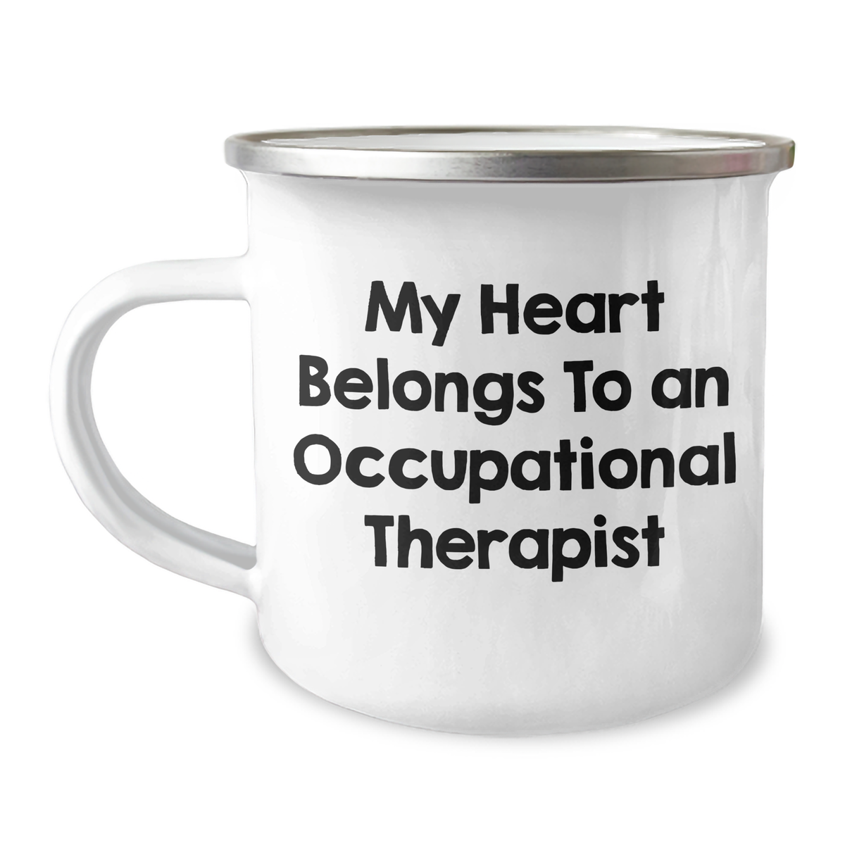 Funny Occupational Therapist Gifts - My Heart Belongs To An Occupational Therapist, Unique Camping Mug for Men, Women, Family from Coworkers on Father's Day - Image 1