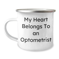 Load image into Gallery viewer, Optometrist Gifts, Funny Quote Camping Mug, 12 oz Stainless Steel, Gifts from Family, Father&#39;s Day Unique Gifts for Optometrist - Image 1
