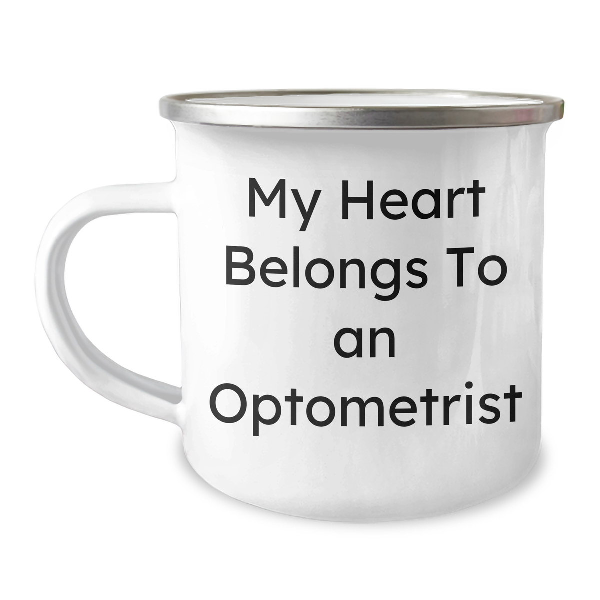 Optometrist Gifts, Funny Quote Camping Mug, 12 oz Stainless Steel, Gifts from Family, Father's Day Unique Gifts for Optometrist - Image 1