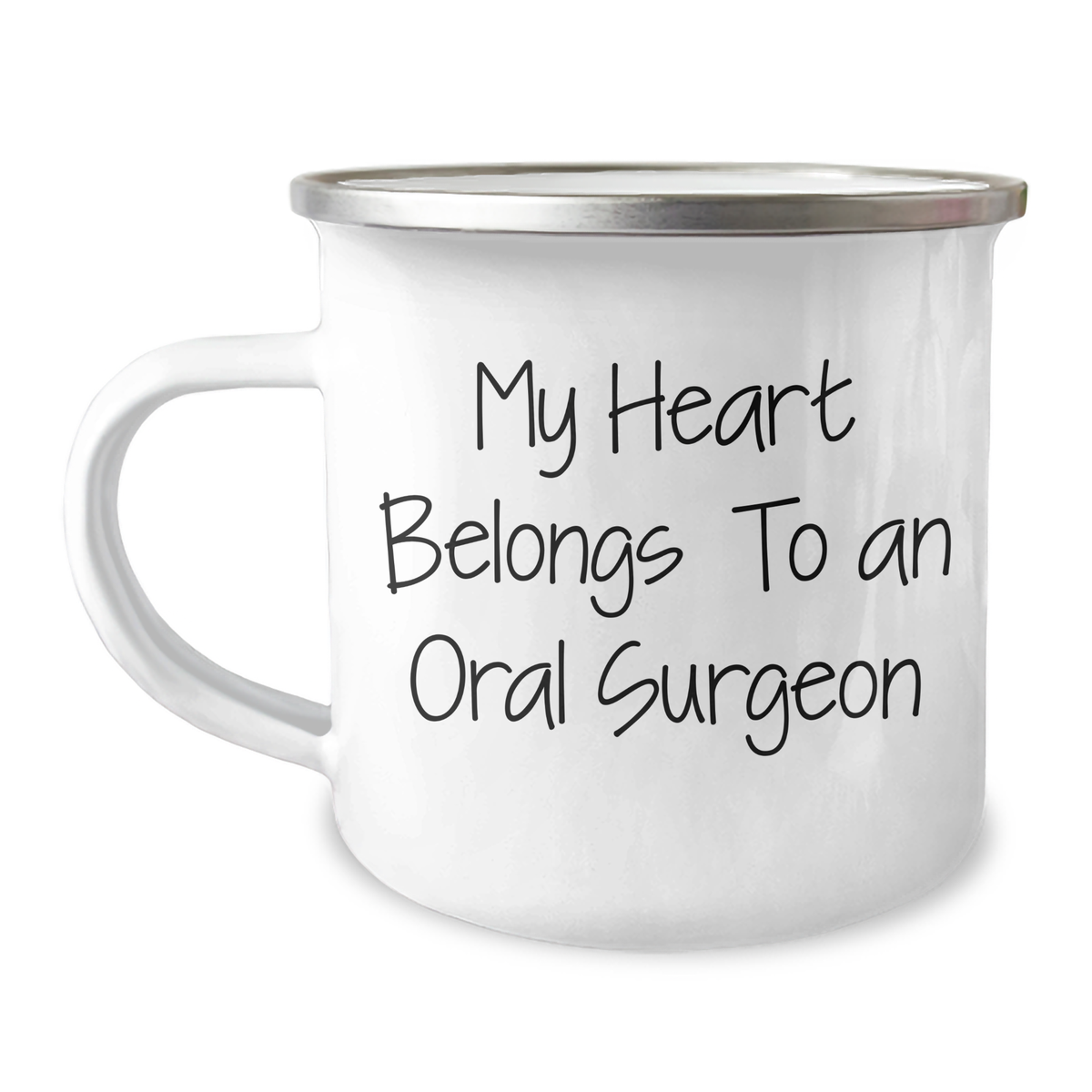 Oral Surgeon Gifts from Family - My Heart Belongs To An Oral Surgeon Camping Mug for Father's Day, Unique and Funny - Image 1