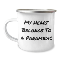 Load image into Gallery viewer, Funny Rescue Worker Gifts, Camping Mug for Dad, My Heart Belongs To A Rescue Worker, Stainless Steel with Enamel Finish, Perfect for Father&#39;s Day, Gifts from Men to Rescue Worker - Image 1
