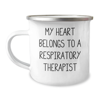 Load image into Gallery viewer, Funny Quote Respiratory Therapist Gifts from Men to Women on Mother&#39;s Day, &#39;My Heart Belongs To A Respiratory Therapist&#39; Camping Mug for Respiratory Therapist, Unique Gifts for Respiratory Therapist - Image 1
