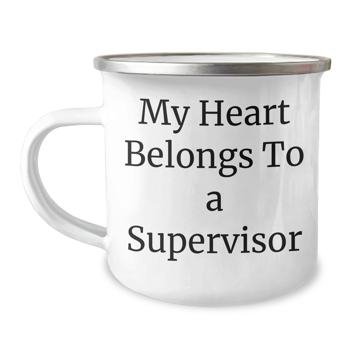 Funny Supervisor Gifts from Friends - My Heart Belongs To A Supervisor, Camping Mug for Supervisor on Father's Day - Unique Gifts for Men - Image 1
