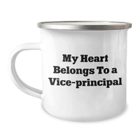 Load image into Gallery viewer, Funny Vice-Principal Gifts from Friends - My Heart Belongs To A Vice-Principal Camping Mug for Men - Unique Father&#39;s Day Unique Gifts - Image 1
