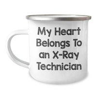 Load image into Gallery viewer, Funny X-Ray Technician Gifts, My Heart Belongs To An X-ray Technician, Camping Mug for Dad on Father&#39;s Day, Gifts from Family, Gifts for X-Ray Technician - Image 1
