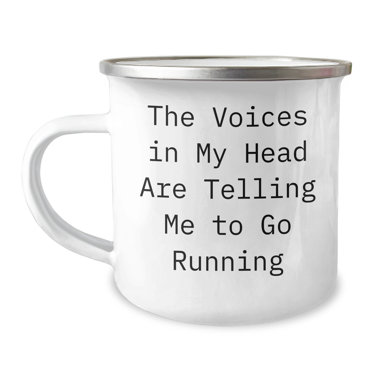 Funny Running Gifts for Men - 'The Voices In My Head Are Telling Me To Go Running' Camping Mug, Father's Day Unique Gifts from Men to Running Enthusiasts - Image 1