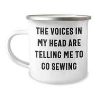 Load image into Gallery viewer, Funny Sewing Gifts for Men - The Voices In My Head Are Telling Me To Go Sewing, Unique Camping Mug for Father&#39;s Day, Gifts from Friends, Family, or Coworkers - Image 1
