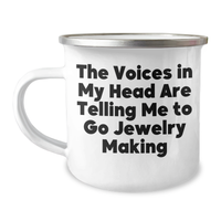 Load image into Gallery viewer, Jewelry Making Inspiration Funny Quote Gifts for Him from Friends and Family on Father's Day - 12 oz Stainless Steel Camping Mug - Image 1

