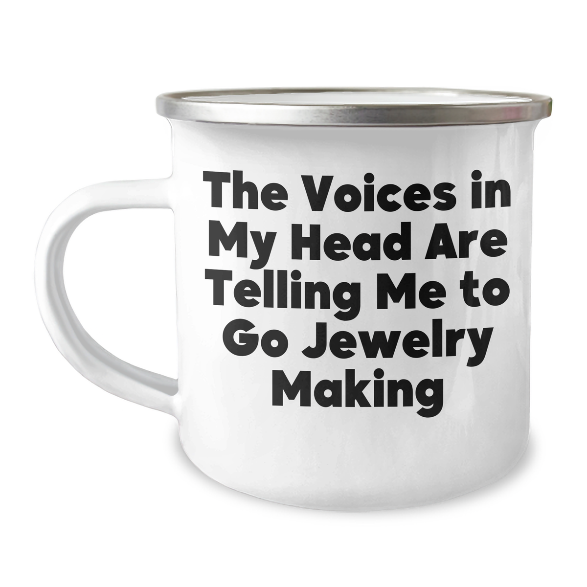 Jewelry Making Inspiration Funny Quote Gifts for Him from Friends and Family on Father's Day - 12 oz Stainless Steel Camping Mug - Image 1