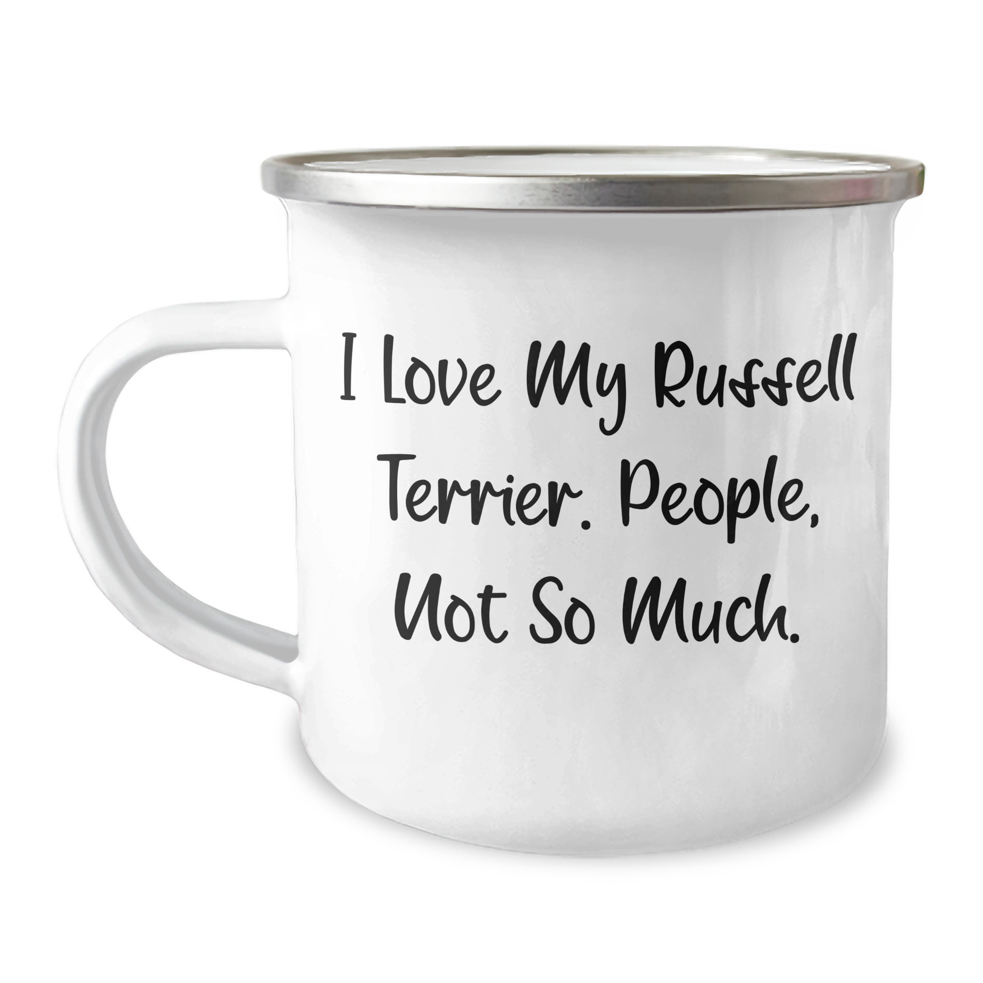 Russell Terrier Dog Lovers' Funny Camping Mug Gifts from Friends for Men - I Love My Russell Terrier. People, Not So Much. - Image 1