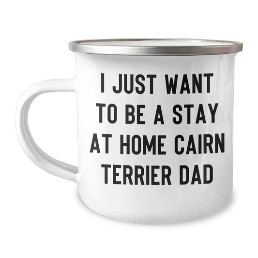 Cairn Terrier Dad Gifts, Funny Quote Camping Mug for Him, Father's Day Unique Gifts from Men to Cairn Terrier Dog Lovers - Image 1