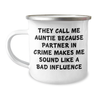 Load image into Gallery viewer, Auntie&#39;s Camping Mug - &#39;They Call Me Auntie...&#39;- Funny Gift for Auntie from Family, Friends, or Coworkers on Father&#39;s Day - Image 1
