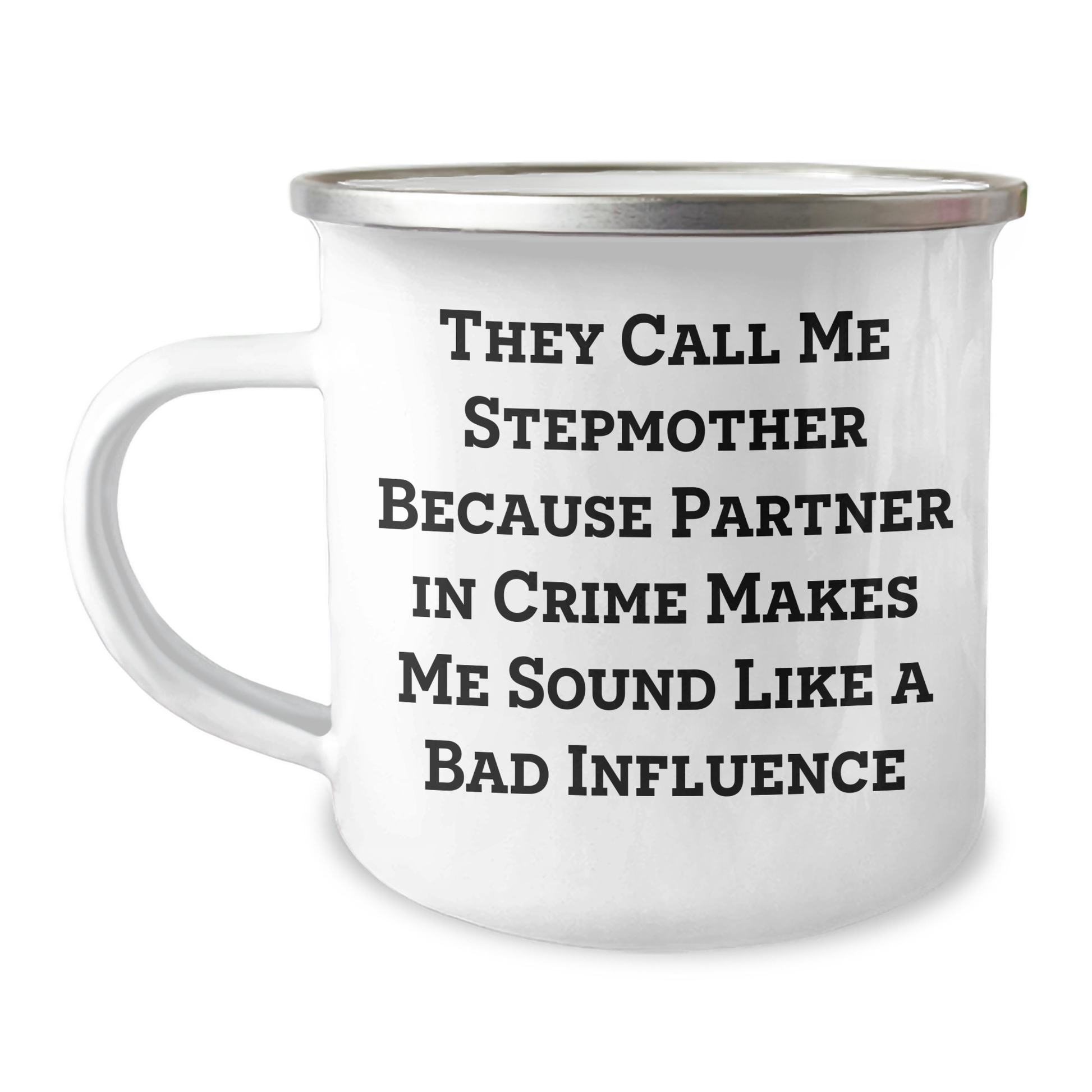 Funny Stepmother Gifts, Partner in Crime Stepmother Camping Mug, Father's Day Unique Gifts from Family - Image 1