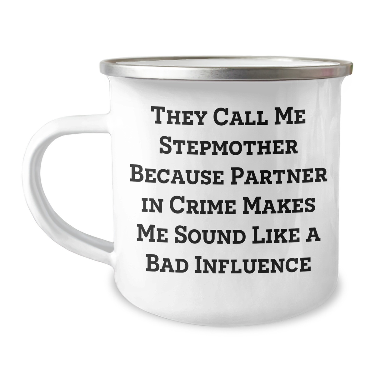 Funny Stepmother Gifts, Partner in Crime Stepmother Camping Mug, Father's Day Unique Gifts from Family - Image 1