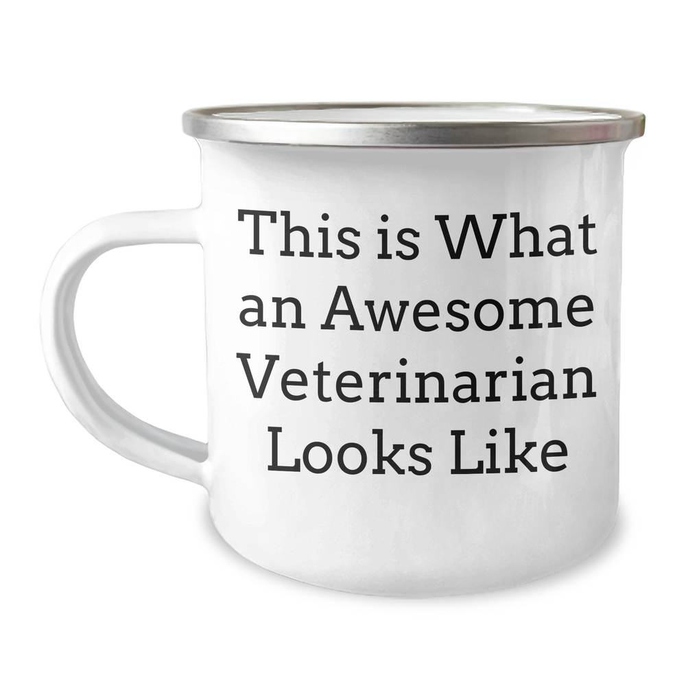 Veterinarian's Awesome Gift: Funny Quote on Camping Mug for Father's Day, Loves Veterinarian - Image 1