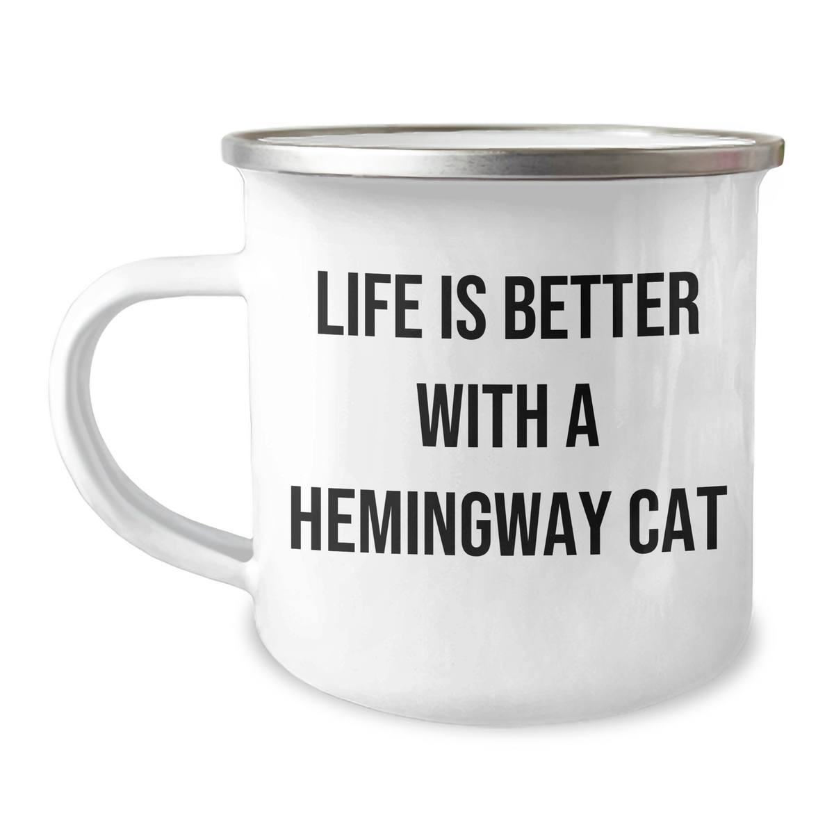 Funny Hemingway Cat Gifts for Men - Life Is Better With A Hemingway Cat, Camping Mug for Father's Day, Gifts from Men to Family and Friends - Image 1