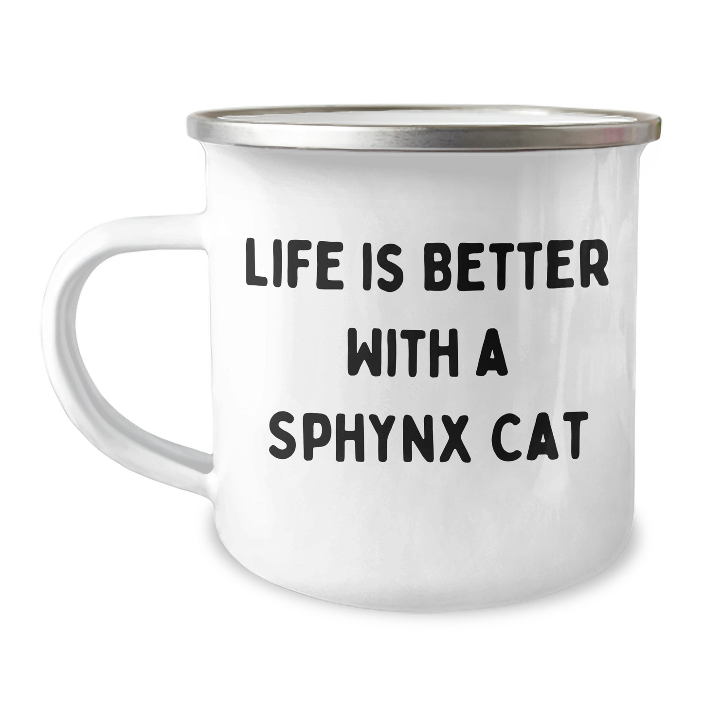 Sphynx Cat Lover Gifts From Men to Dad on Father's Day - Life is Better with a Sphynx Cat, Camping Mug for Sphynx Cat Enthusiasts, Funny Quote - Image 1
