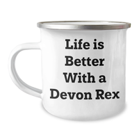 Load image into Gallery viewer, Devon Rex Cat Lovers Gifts from Men to Family - Life is Better with a Devon Rex, Funny Camping Mug for Father&#39;s Day - Image 1
